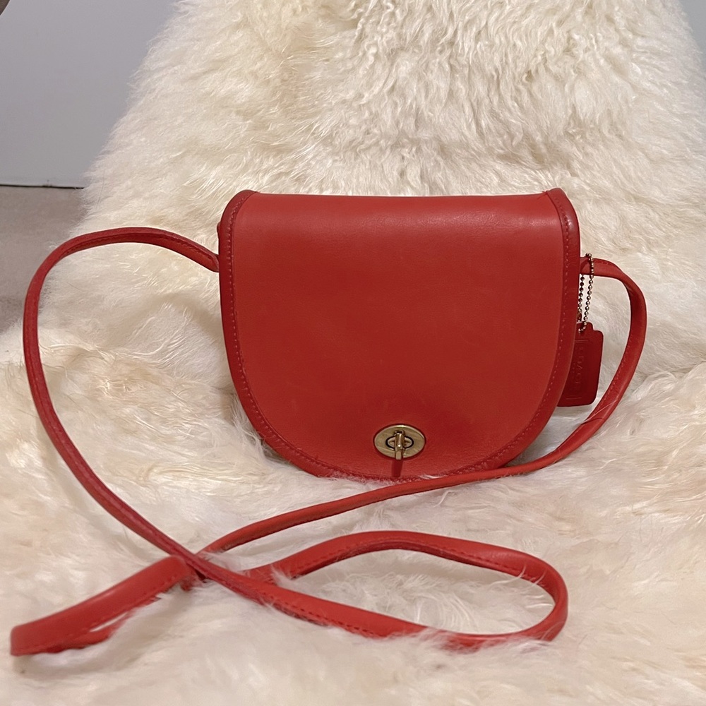Vintage Coach Mini Crossbody Bag Red NYC